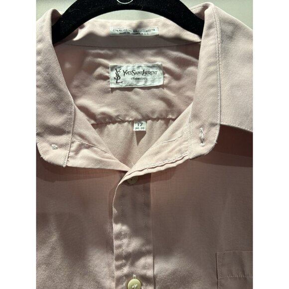 Yves Saint Laurent Chemises Pink Button Up Shirt Women’s Size 17 34-35 - Picture 3 of 7